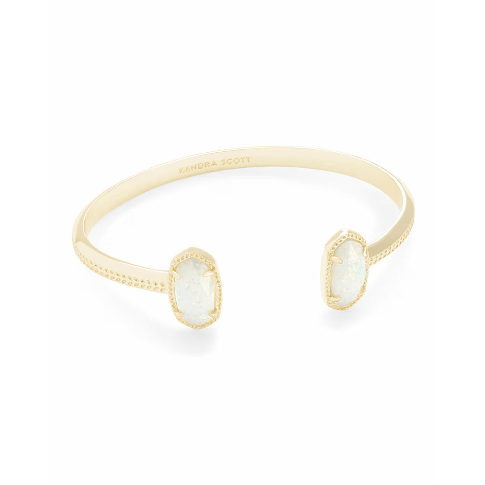Kendra Scott Gold Elton Cuff Bracelet in White Opal