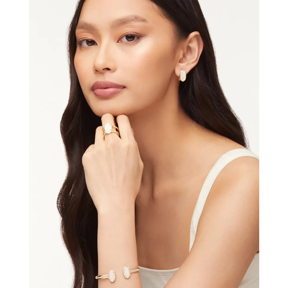 Kendra Scott Elton Cuff Bracelet in Iridescent Drusy – Smyth Jewelers