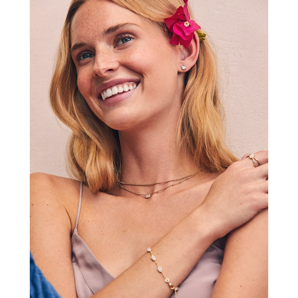 Kendra Scott Gold Emilie Chain Bracelet in Iridescent Drusy