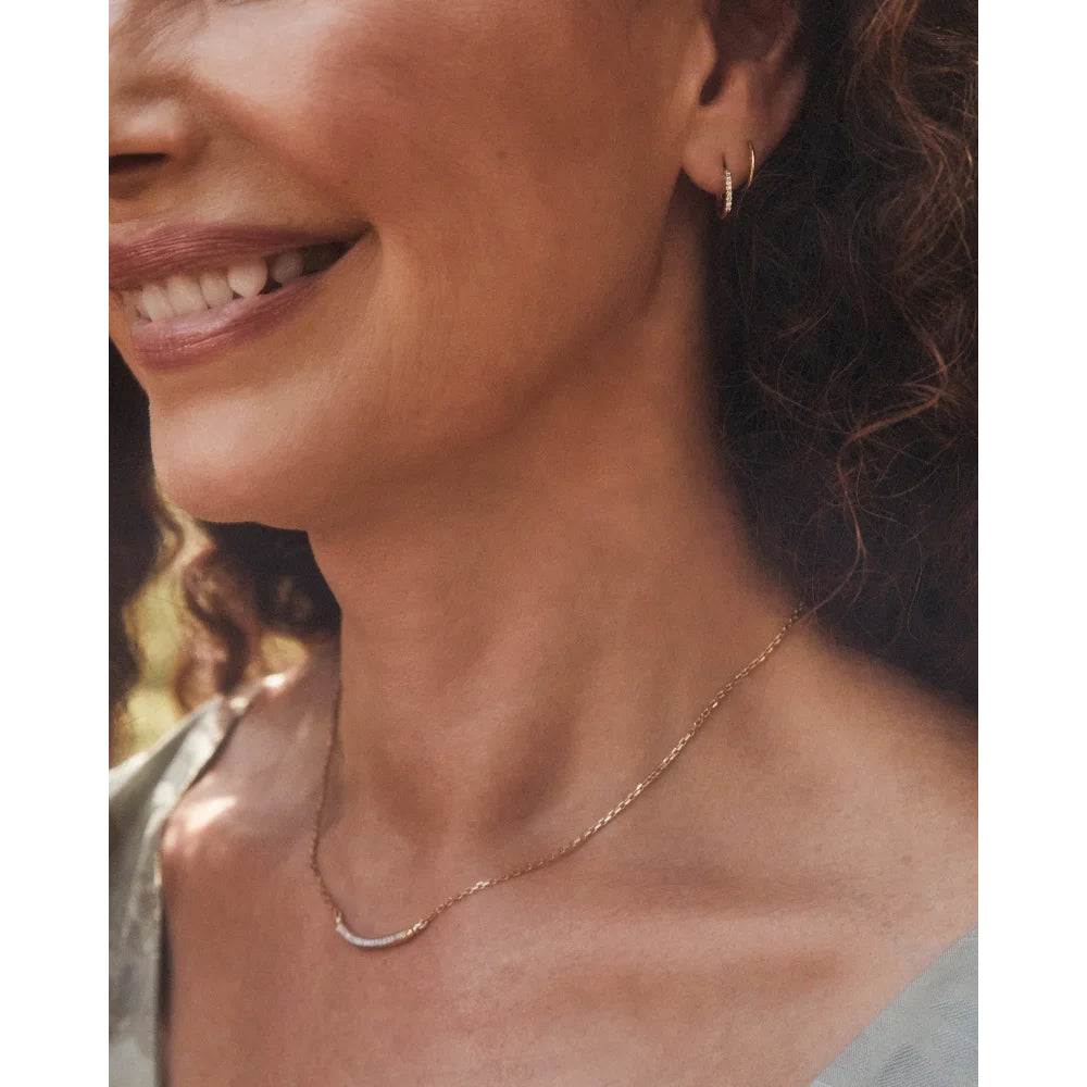 Kendra Scott Ott 14k Gold Pendant Necklace in White Diamond