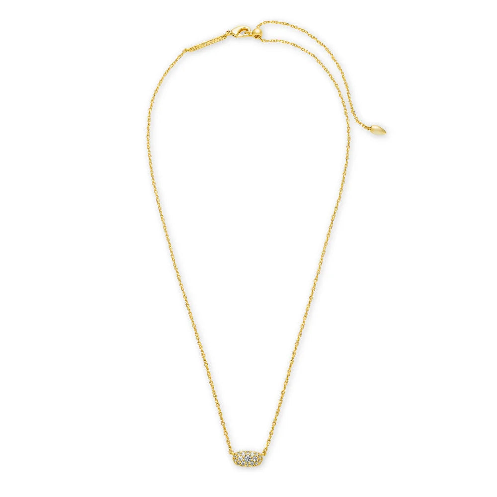 Kendra Scott Grayson Pendant Necklace in White Crystal