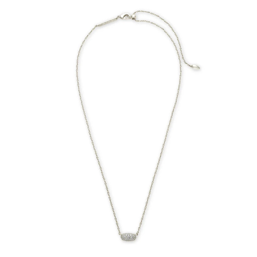 Kendra Scott Grayson Pendant Necklace in White Crystal