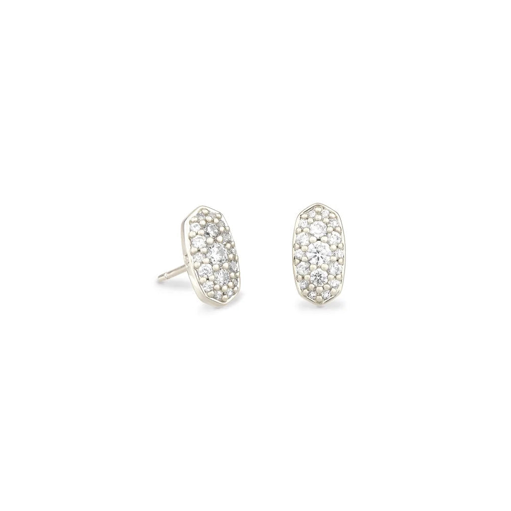 Kendra Scott Grayson Stud Earrings in White Crystal