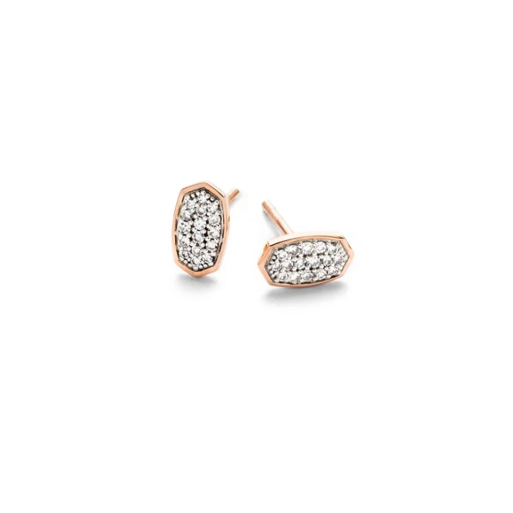 Kendra Scott Marisa 14k Gold Stud Earrings in White Diamond