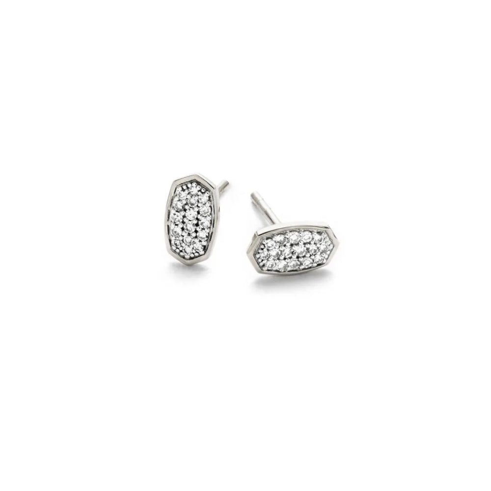 Kendra Scott Marisa 14k Gold Stud Earrings in White Diamond
