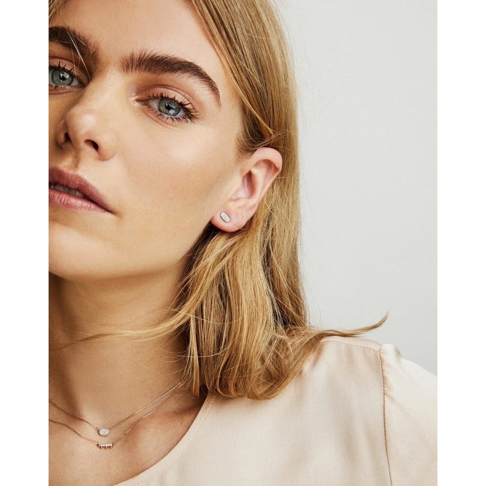 Kendra Scott Marisa 14k Gold Stud Earrings in White Diamond