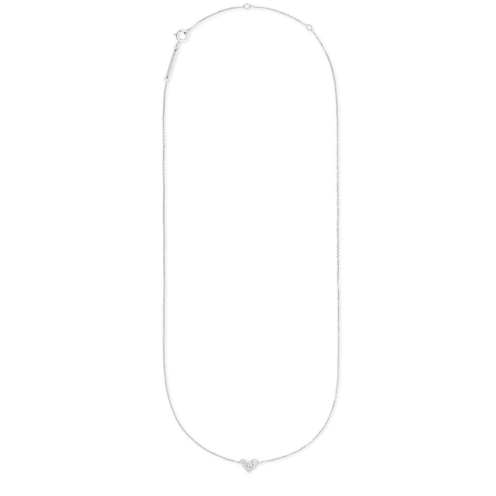 Kendra Scott Heart 14k Gold Pendant Necklace in White Diamond