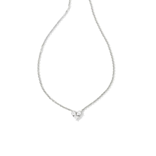 KENDRA SCOTT: RHODIUM CZ JAMIE PENDANT NECKLACE
