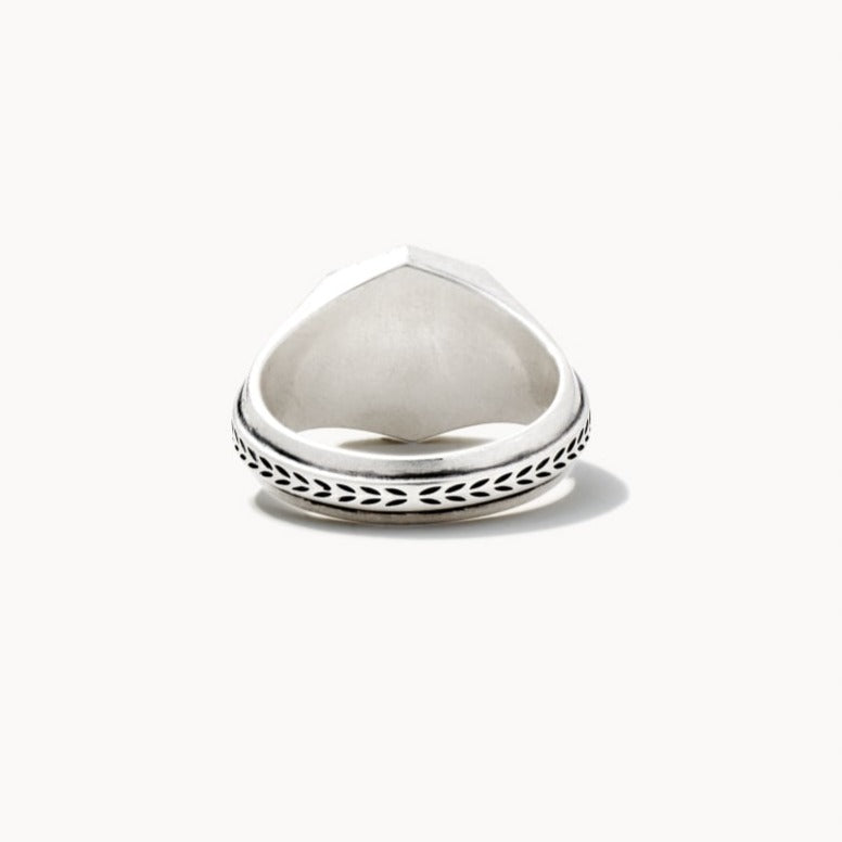 Scott Bros. Hicks Signet Ring In Oxidized Sterling Silver