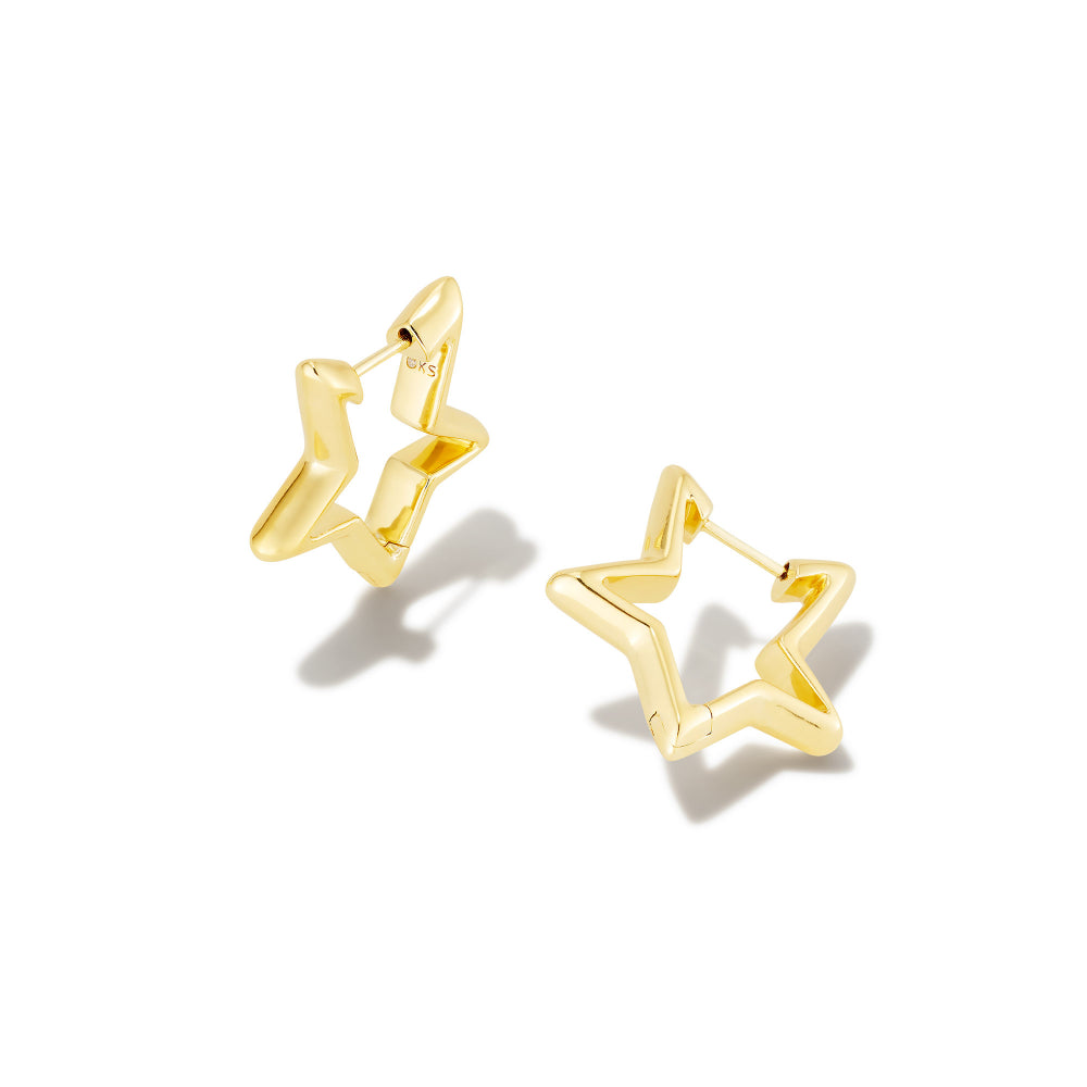 Kendra Scott Star Huggie Earrings - Gold