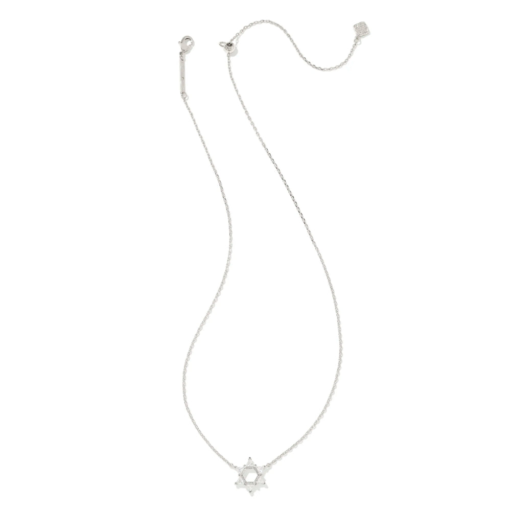 Kendra Scott Star of David White Crystal Short Pendant Necklace