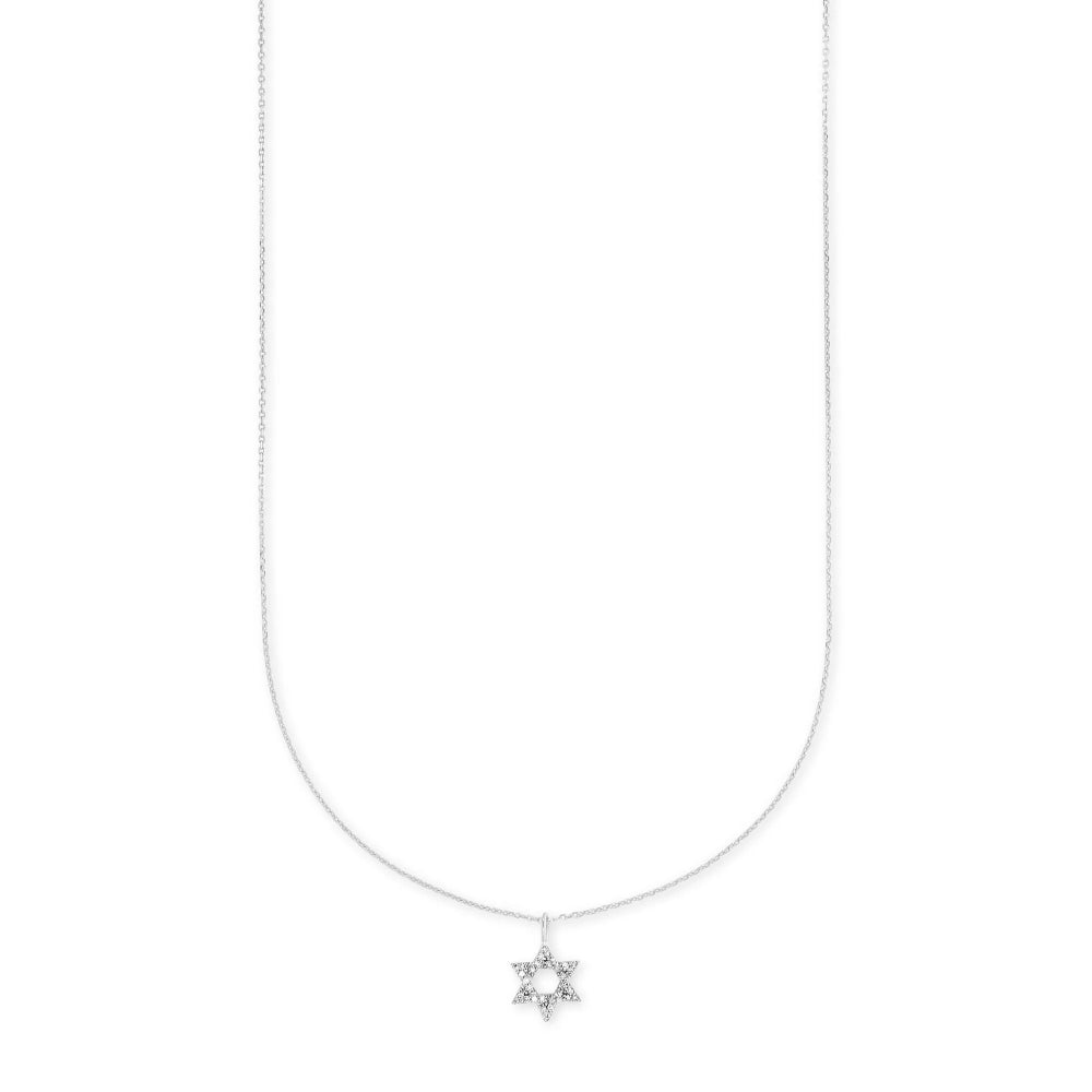 Kendra Scott Star of David 14k Gold Pendant Necklace in White Diamond