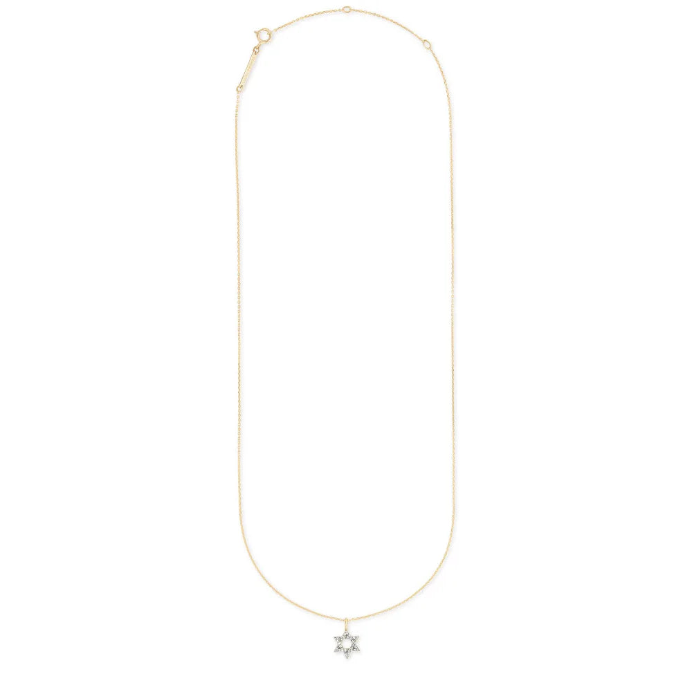 Kendra Scott Star of David 14k Gold Pendant Necklace in White Diamond