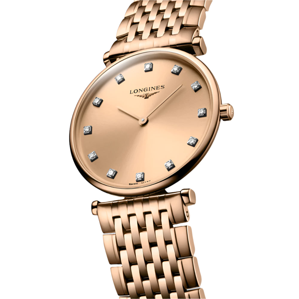 Longines La Grande 29mm Rose-Tone Quartz Watch