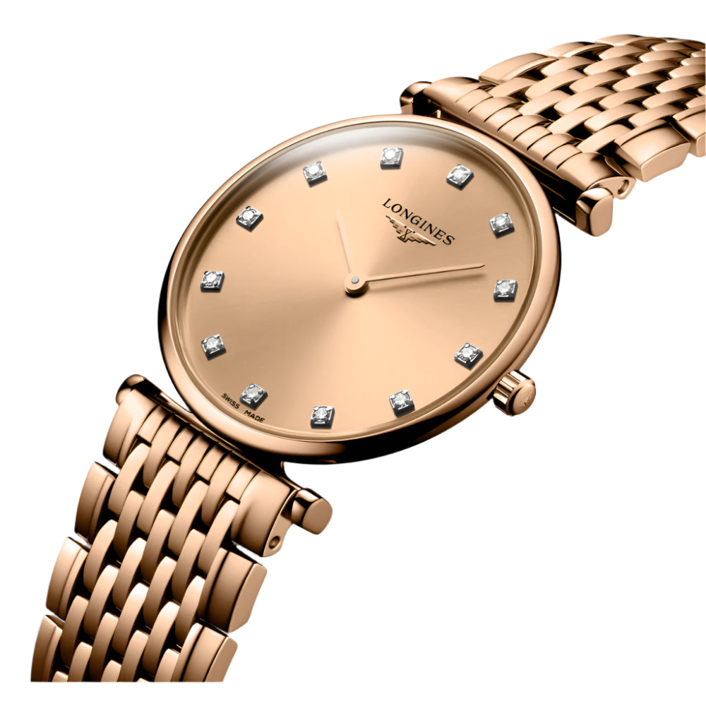 Longines La Grande 29mm Rose-Tone Quartz Watch