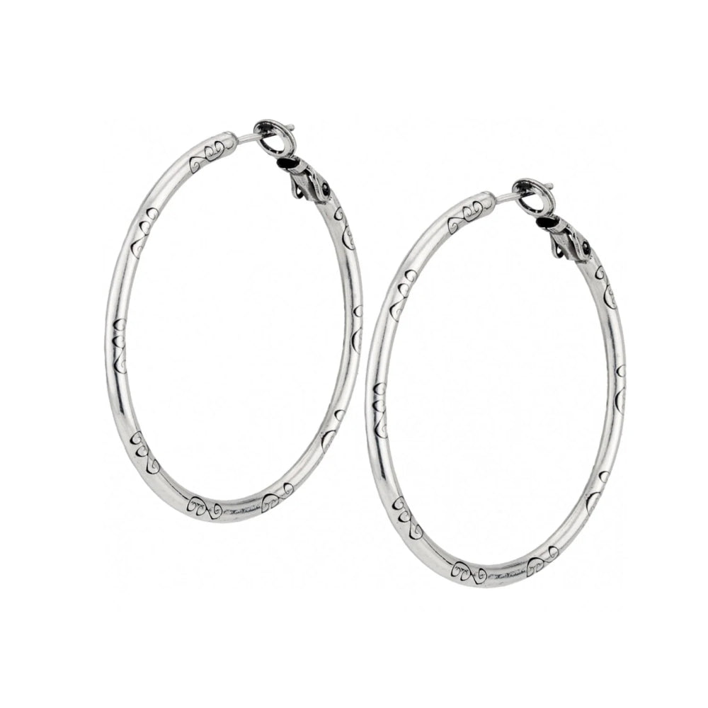 Brighton Large Hoop Charm Earrings
