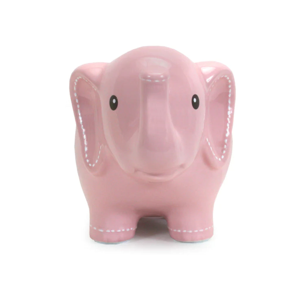 Child To Cherish Large Stitched Elephant Bank Pink