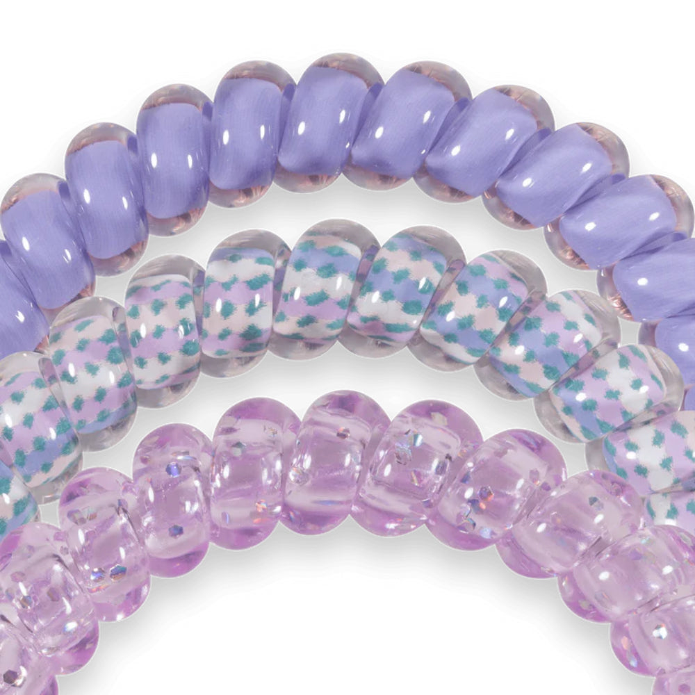 TELETIES Lavender Mist Spiral Hair Coils