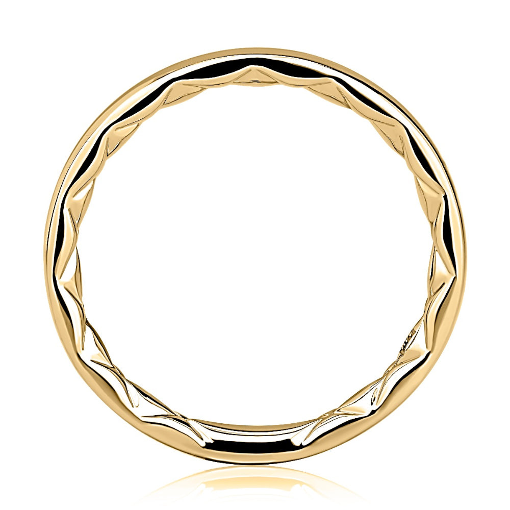 A Jaffe 14k Gold 2.5mm Classic Quilted Wedding Band