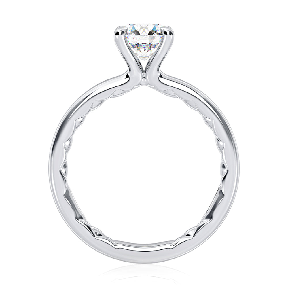 A.jaffe A. Jaffe Classic Four Prongs Solitaire Round Center Diamond Engagement ...