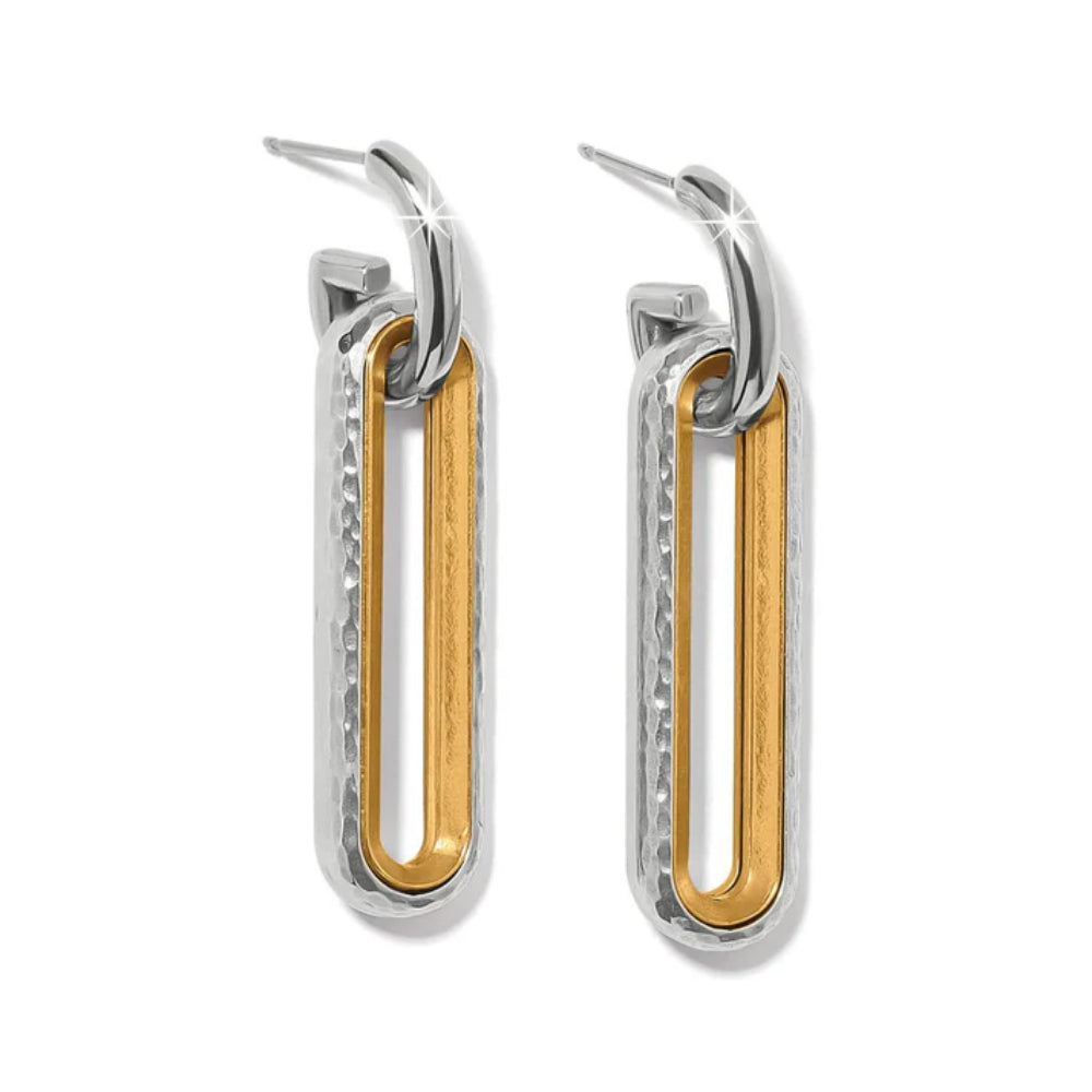 Brighton Medici Two Tone Long Post Drop Earrings