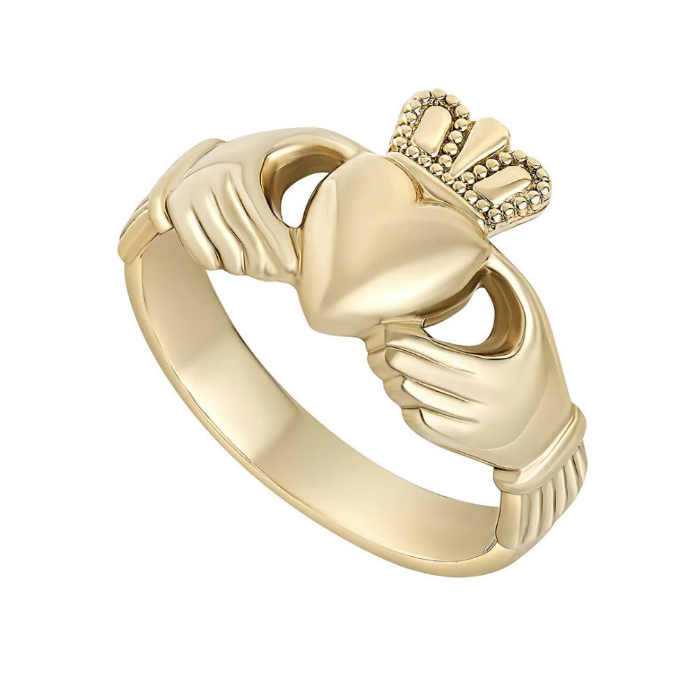 Gents 14k Gold Heavy Claddagh Ring