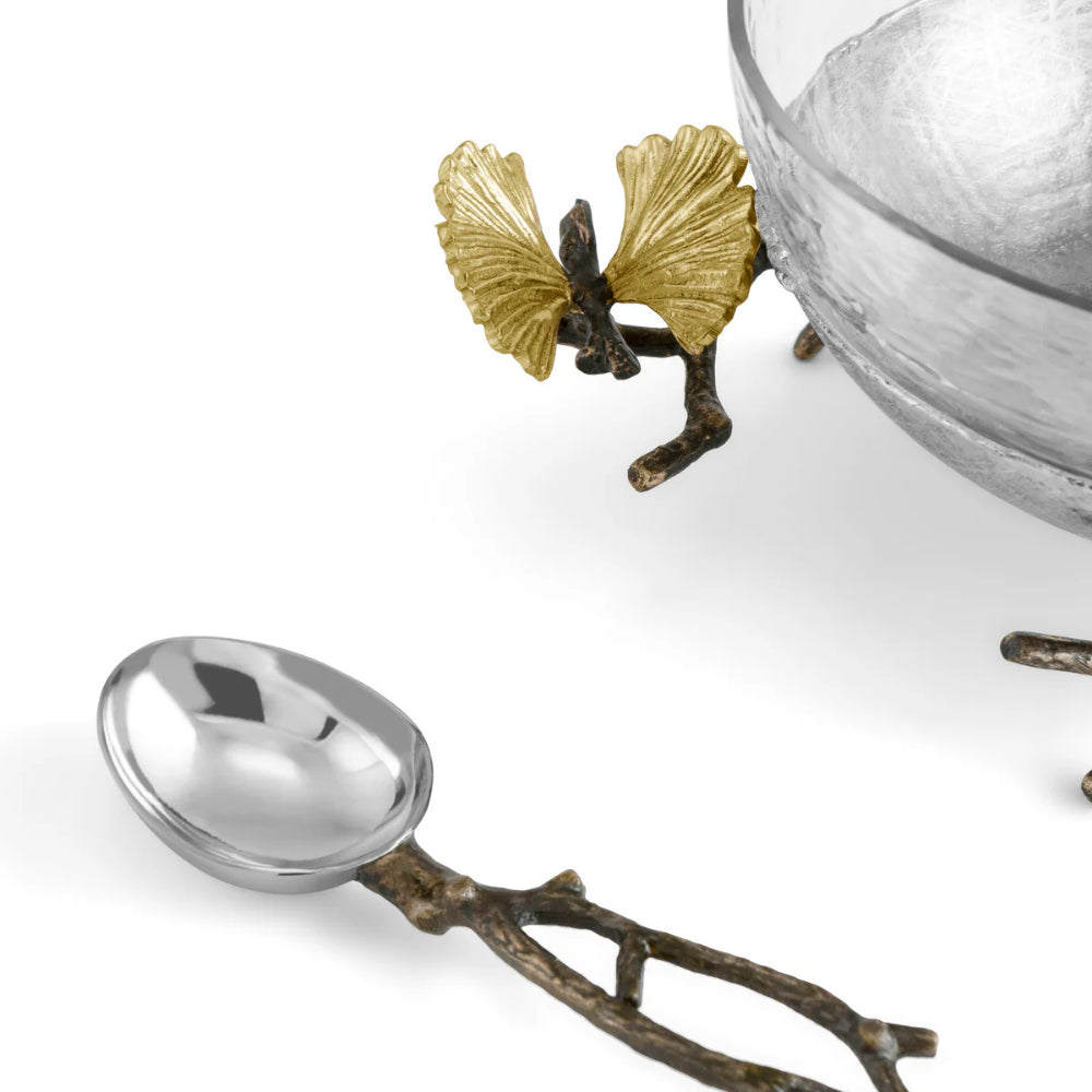 Michael Aram Butterfly Ginkgo Glass Nut Dish With Spoon – Smyth