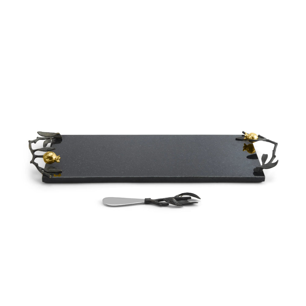 Michael Aram Small Pomegranate Cheese Board with Knife
