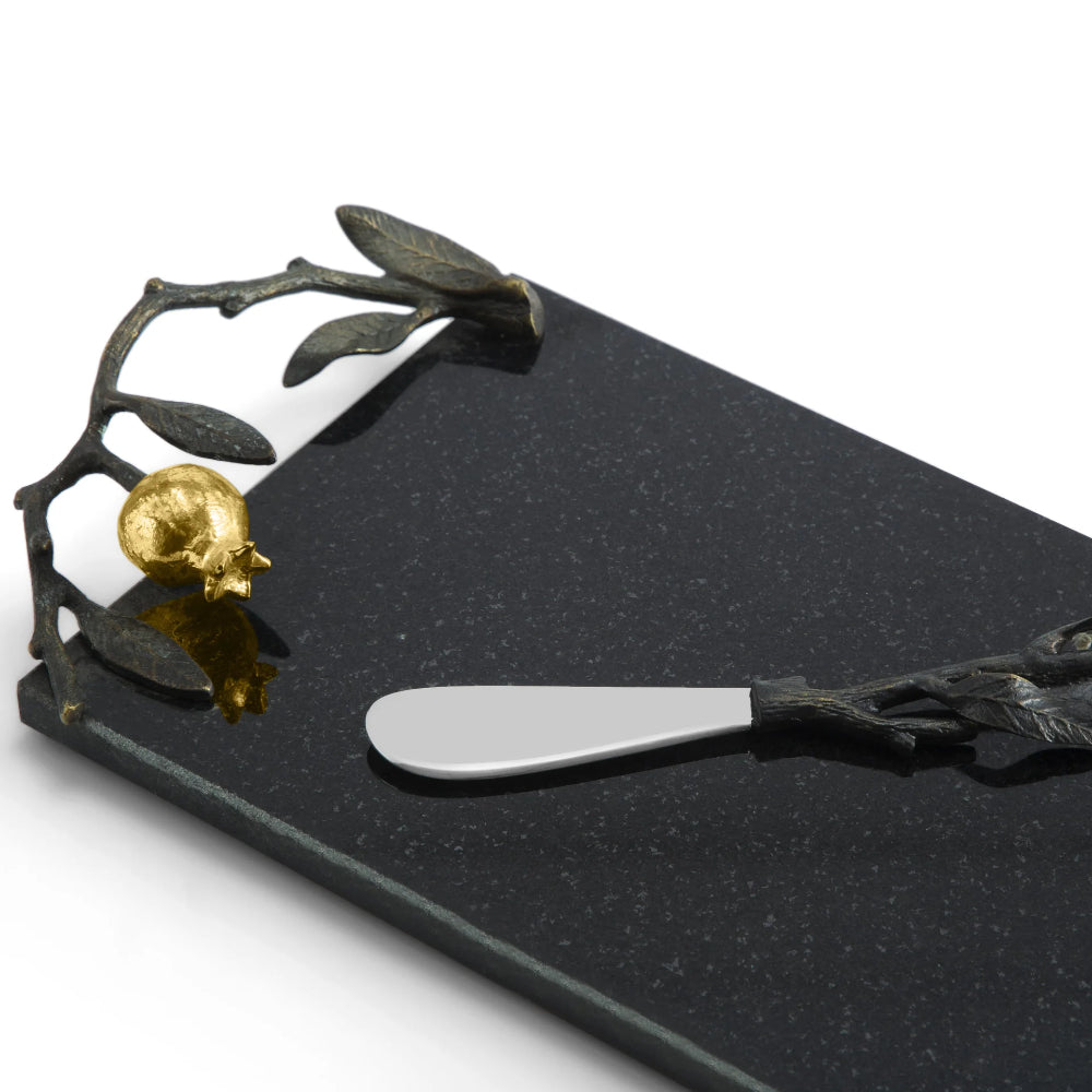 Michael Aram Small Pomegranate Cheese Board with Knife