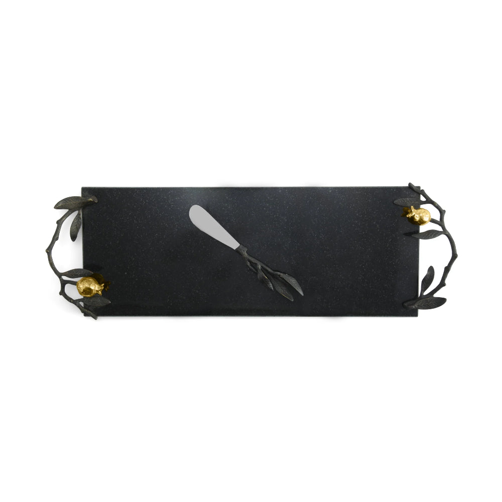 Michael Aram Small Pomegranate Cheese Board with Knife