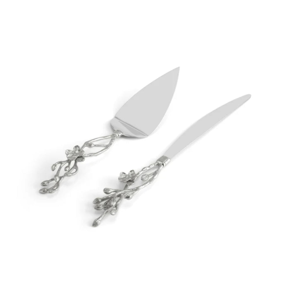 Michael Aram White Orchid Wedding Cake Knife & Server Set