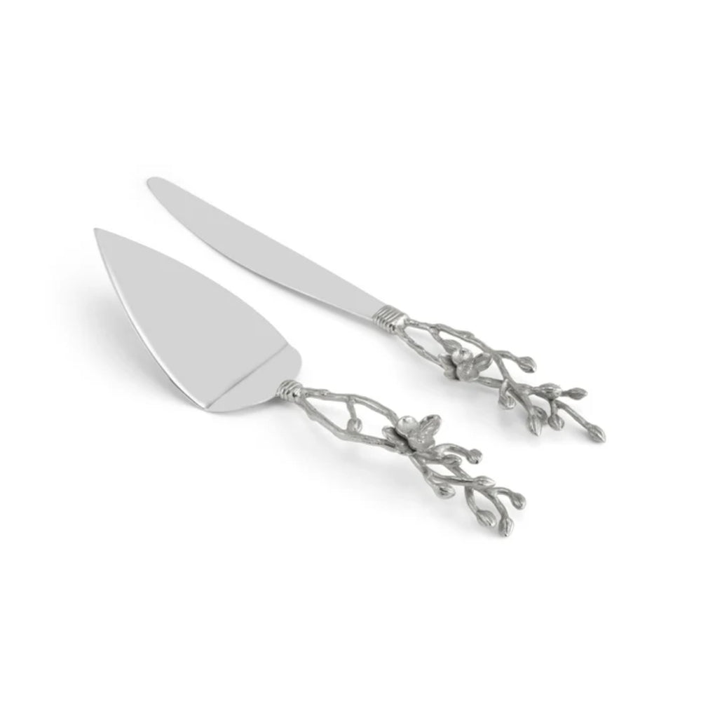 Michael Aram White Orchid Wedding Cake Knife & Server Set