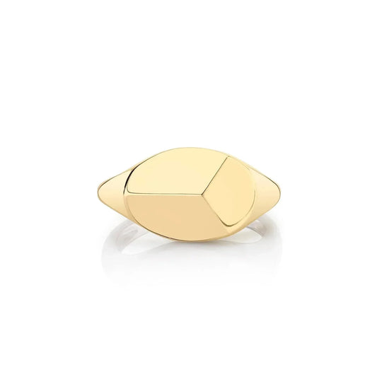 Michael M 14 Karat Yellow Gold Geometric Signet Ring SZ 6.5