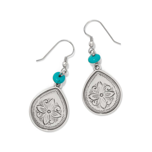 Brighton Mosaic Turquoise Teardrop French Wire Earrings