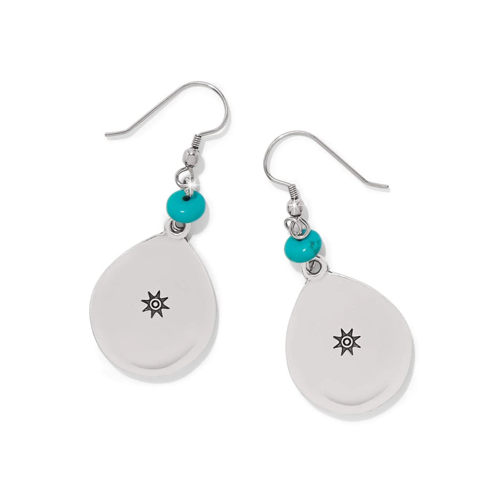 Brighton Mosaic Turquoise Teardrop French Wire Earrings