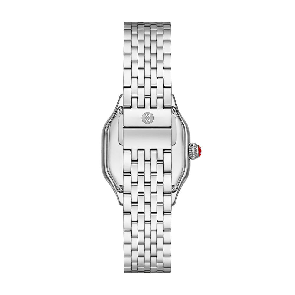 Michele Meggie High Shine Diamond Dial Stainless Steel Watch