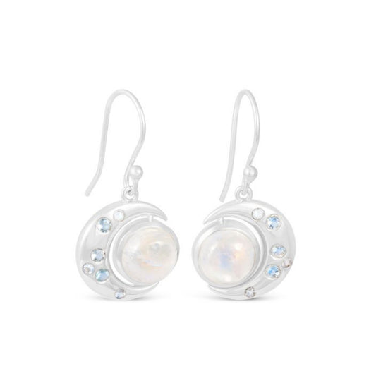 Dune New Moon Earrings by Captain Kate - Moonstone