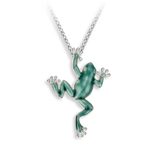 Nicole Barr Green Frog Necklace