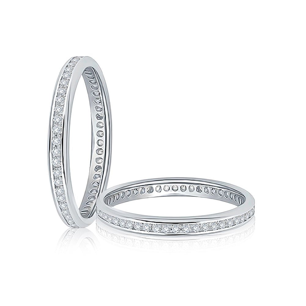 A. Jaffe 14k Diamond Eternity Wedding Band