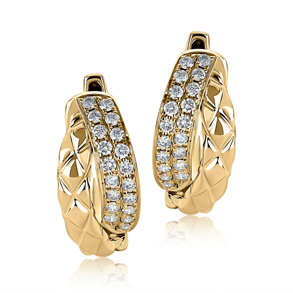 A. Jaffe 14k Gold Small Crossover Hoop Earrings with Diamonds – Smyth ...