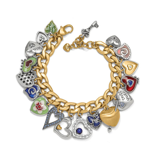 Brighton One Heart Color Charm Bracelet