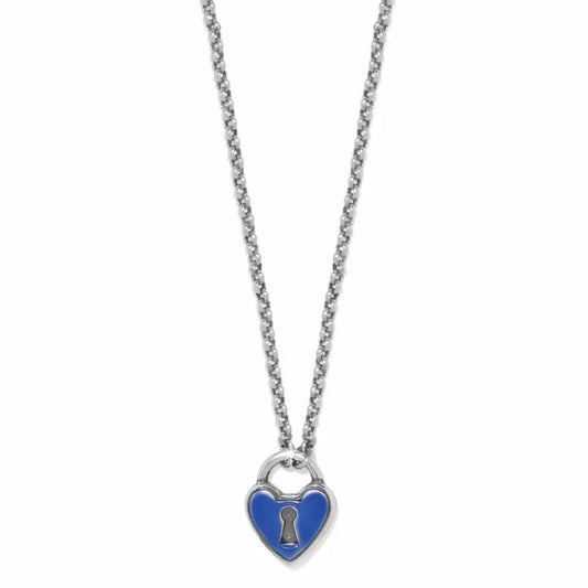 Brighton One Heart Padlock Reversible Necklace