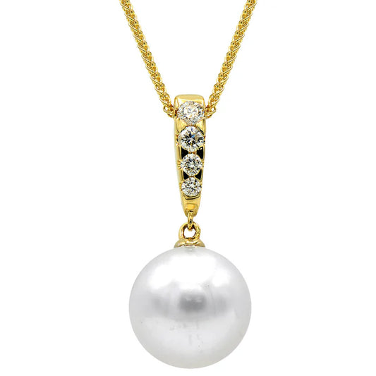14k Gold South Sea Pearl Pendant Necklace