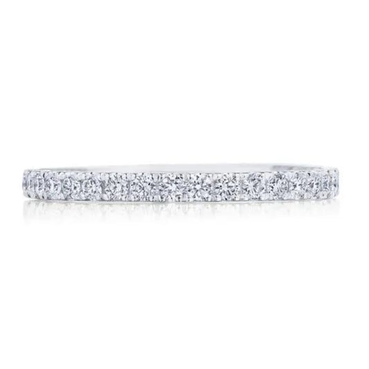 Tacori 14k Coastal Crescent French Pave Diamond Wedding Band