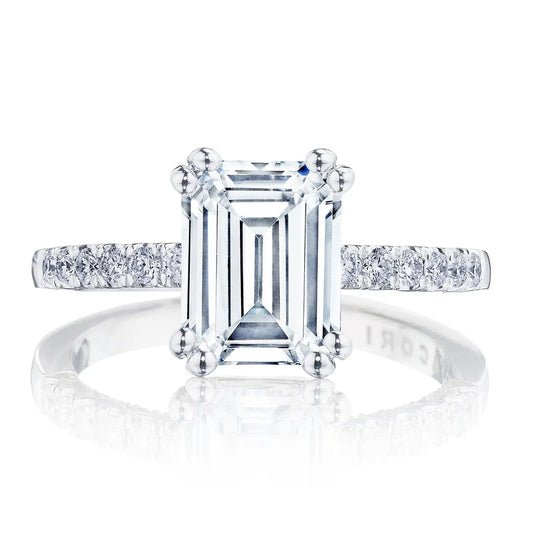 Tacori Coastal Crescent Emerald Solitaire Engagement Ring