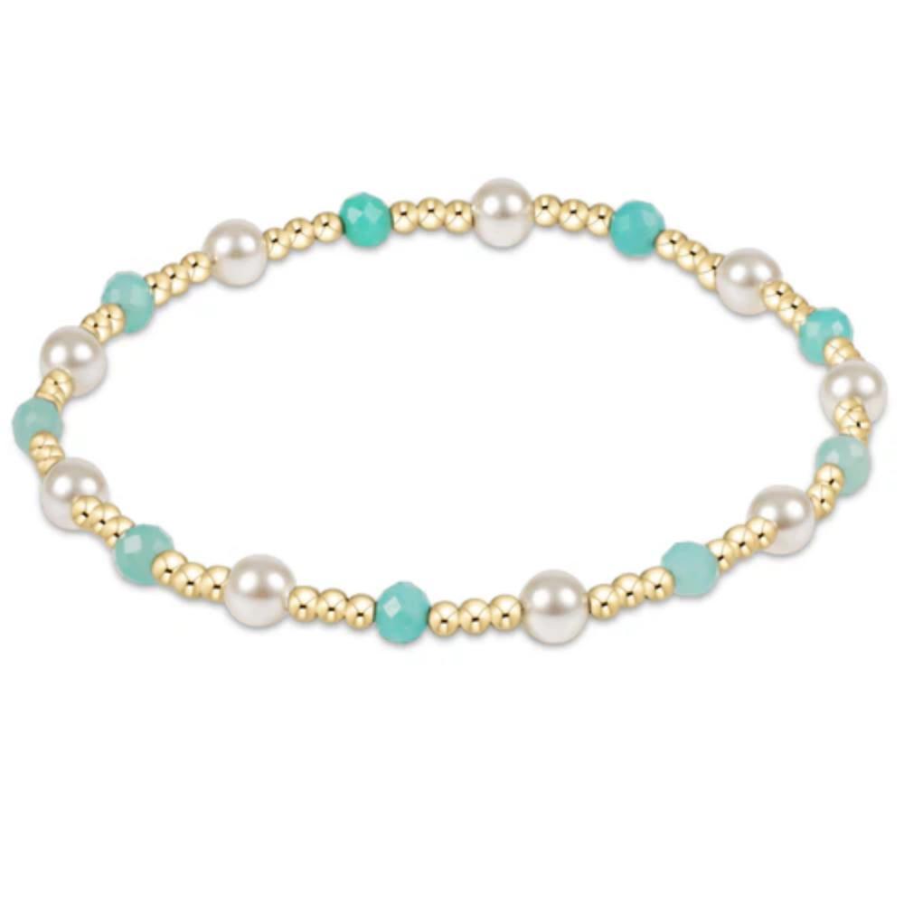 enewton 6.25" Pearl Sincerity Pattern 4mm Bead Bracelet - Amazonite