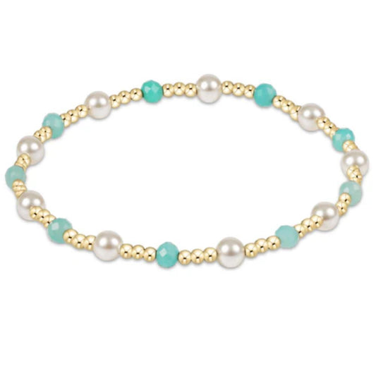 enewton 6.25" Pearl Sincerity Pattern 4mm Bead Bracelet - Amazonite