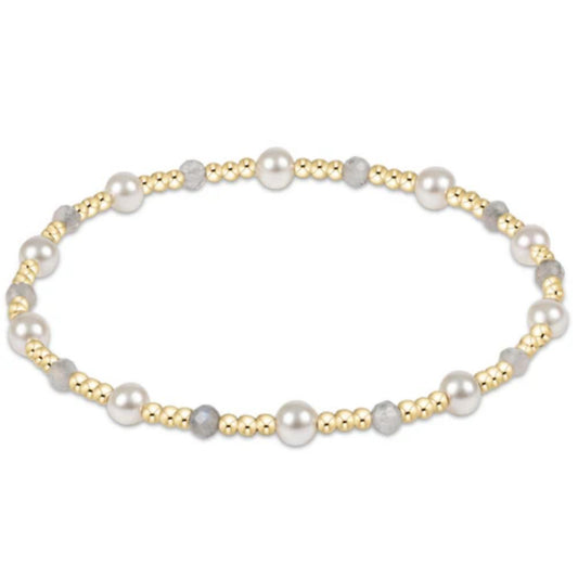 enewton 6.25" Pearl Sincerity Pattern 4mm Bead Bracelet - Labradorite