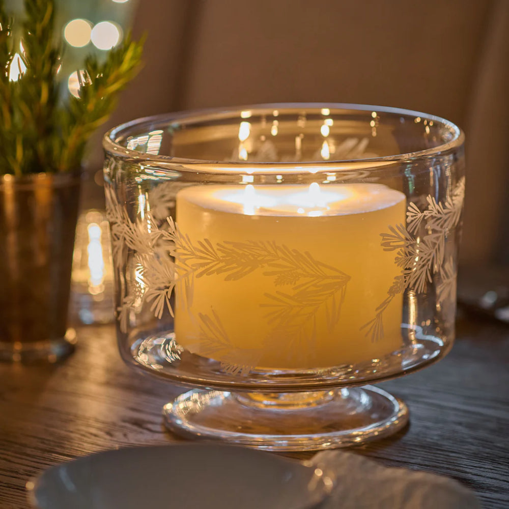 Simon Pearce Engraved Pine Nantucket Low Hurricane