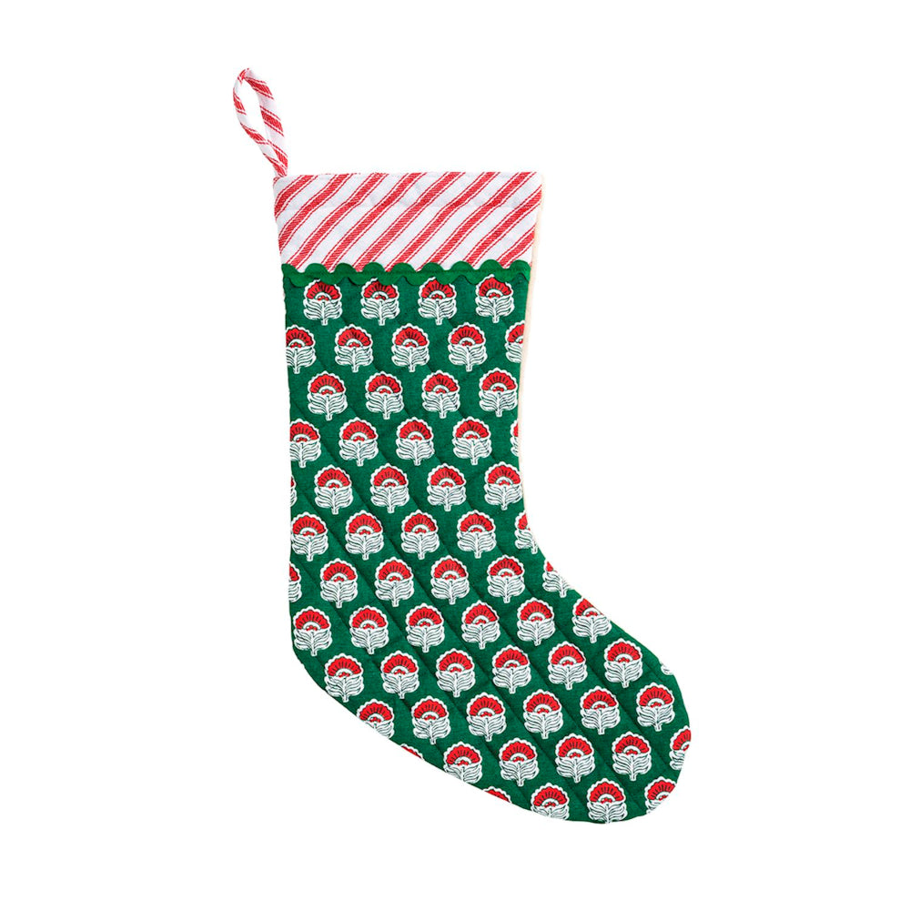 Mud Pie Christmas Block Print Stockings